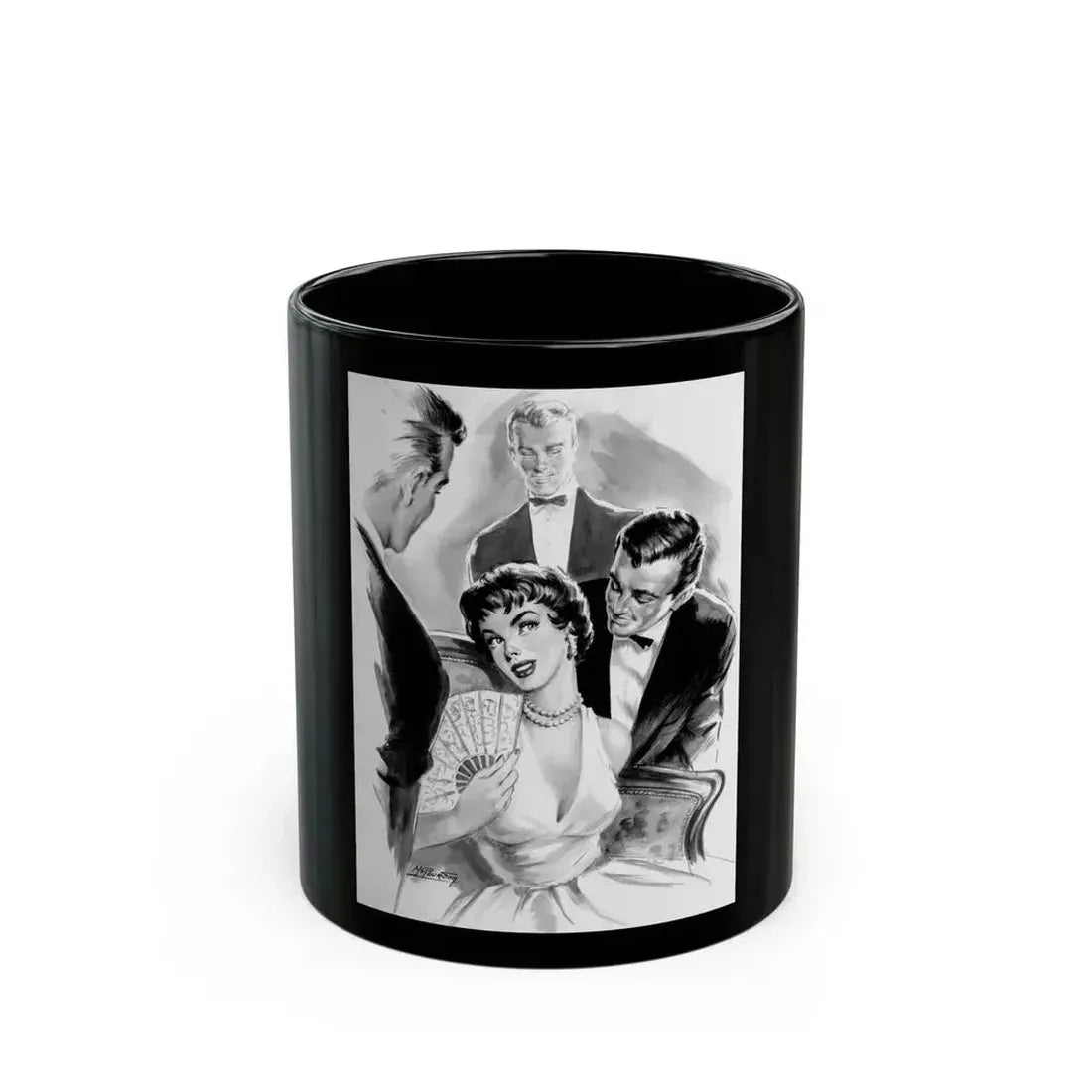 Comedienne, interior magazine illustration - Black Coffee Mug 11oz - Go Mug Yourself