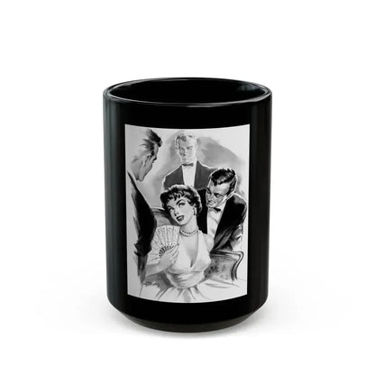 Comedienne, interior magazine illustration - Black Coffee Mug 15oz - Go Mug Yourself