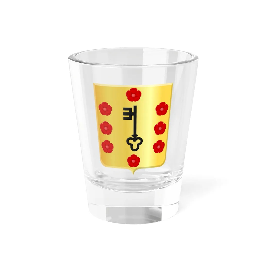 Comines Warneton wapen (Belgium) (Coat of Arms) Shot Glass 1.5oz 1.5oz - Go Mug Yourself