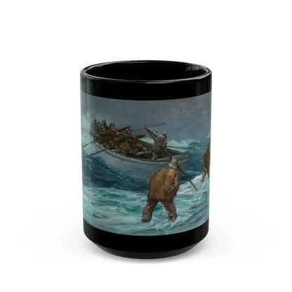 Coming Ashore, 1929 - Black Coffee Mug 15oz - Go Mug Yourself