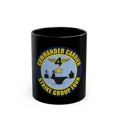 Command Carriers Strike Group 4 (U.S. Navy) Black Coffee Mug-11oz-Go Mug Yourself