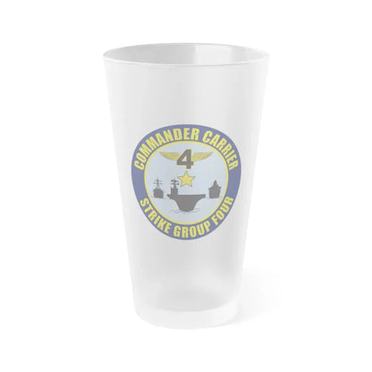 Command Carriers Strike Group 4 (U.S. Navy) Frosted Pint Glass 16oz Default Title - Go Mug Yourself