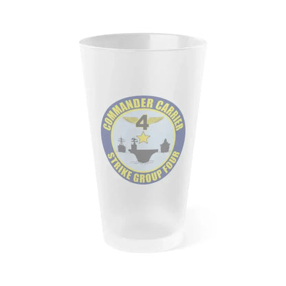Command Carriers Strike Group 4 (U.S. Navy) Frosted Pint Glass 16oz Default Title - Go Mug Yourself