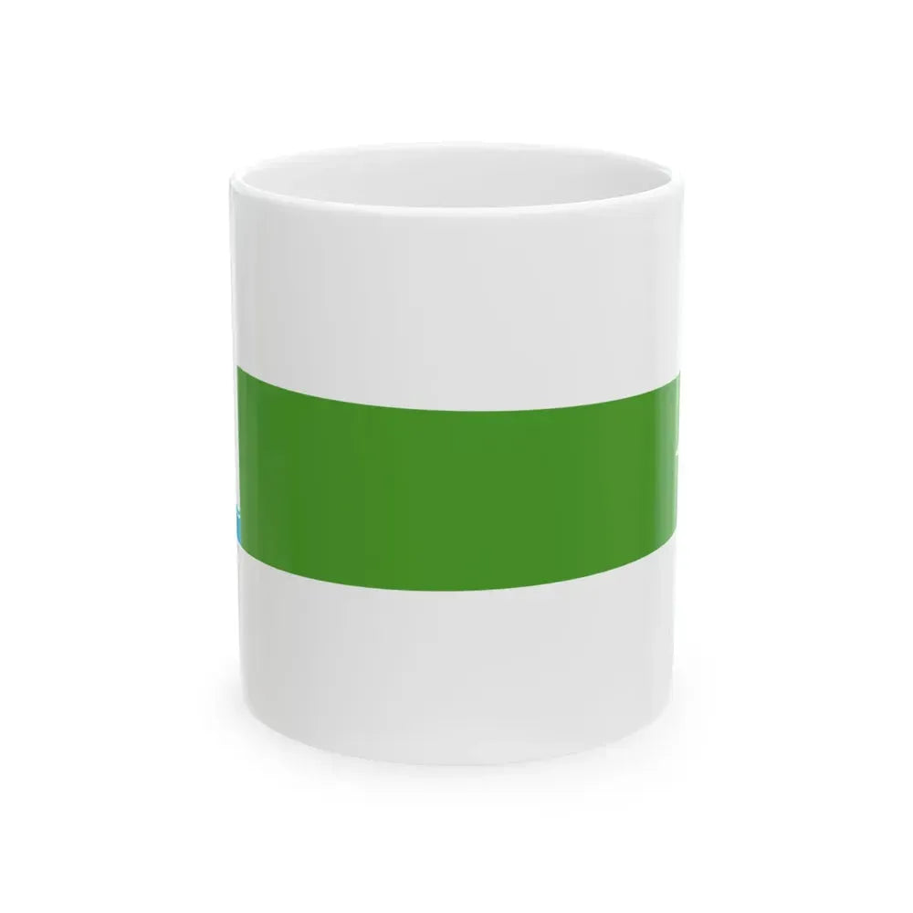 Command Pennant of the Azerbaijan Border patrol vessels (Azerbaijan) White Coffee Mug 11oz - Go Mug Yourself