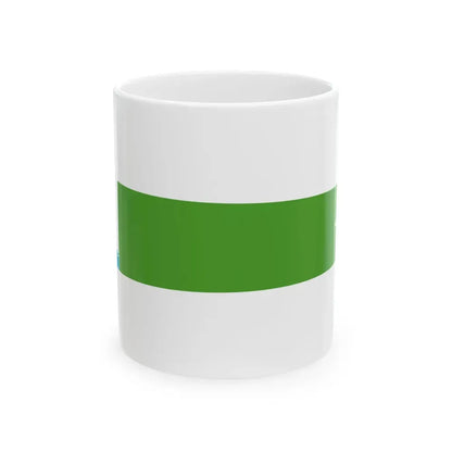 Command Pennant of the Azerbaijan Border patrol vessels (Azerbaijan) White Coffee Mug 11oz - Go Mug Yourself