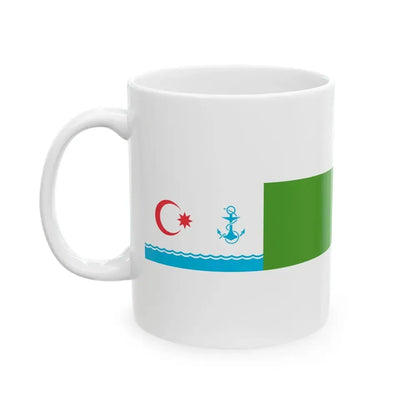Command Pennant of the Azerbaijan Border patrol vessels (Azerbaijan) White Coffee Mug - Go Mug Yourself
