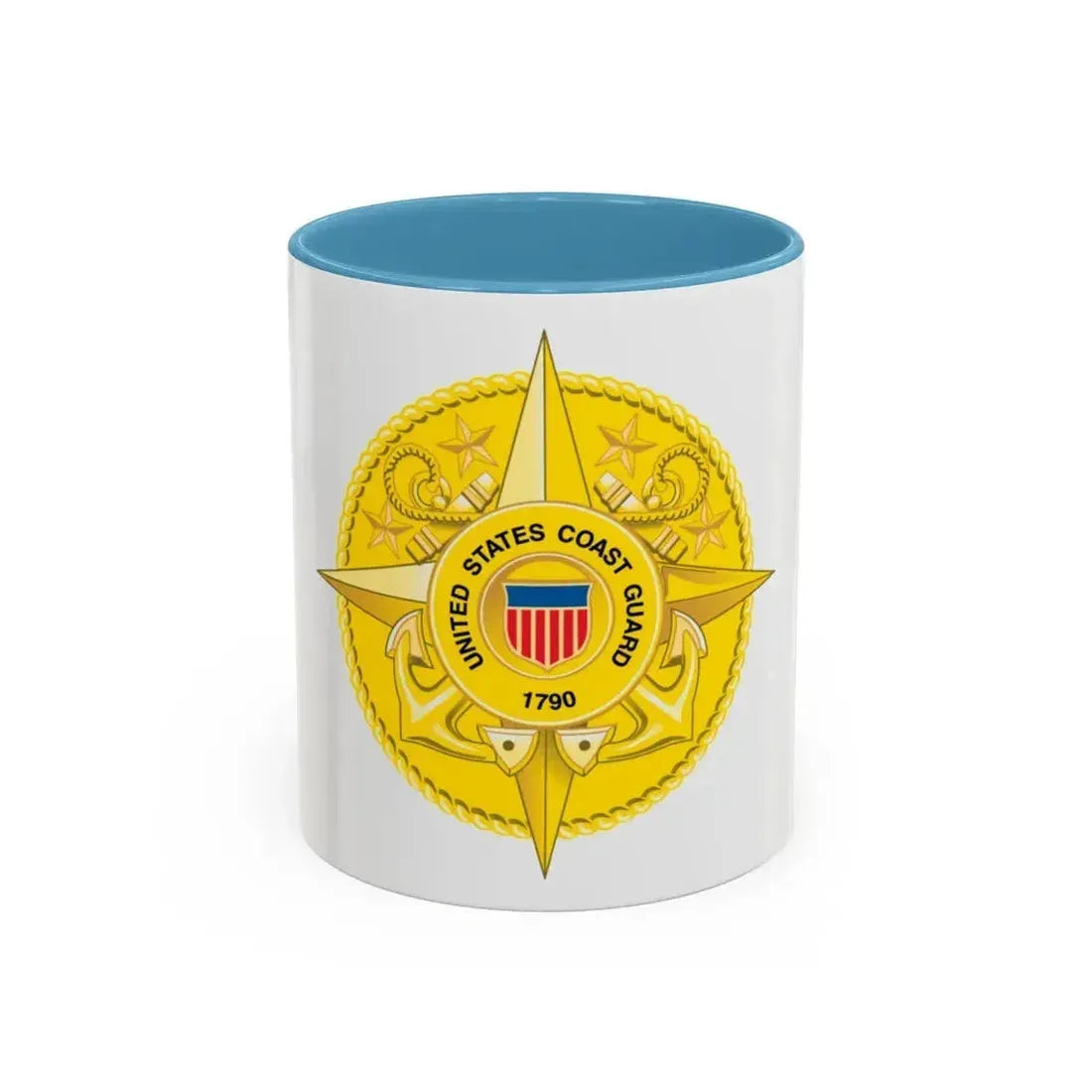 Commandant Staff (U.S. Coast Guard) Accent Coffee Mug 11oz Light Blue - Go Mug Yourself