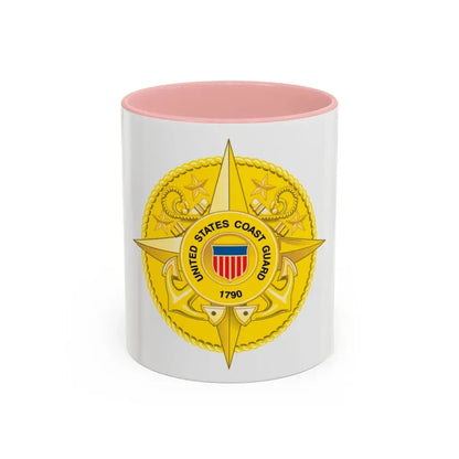 Commandant Staff (U.S. Coast Guard) Accent Coffee Mug 11oz Pink - Go Mug Yourself