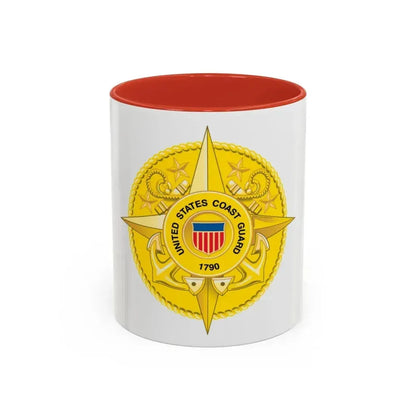Commandant Staff (U.S. Coast Guard) Accent Coffee Mug 11oz Red - Go Mug Yourself