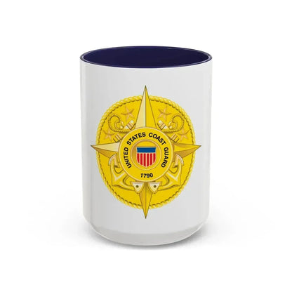 Commandant Staff (U.S. Coast Guard) Accent Coffee Mug 15oz Navy - Go Mug Yourself