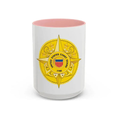 Commandant Staff (U.S. Coast Guard) Accent Coffee Mug 15oz Pink - Go Mug Yourself