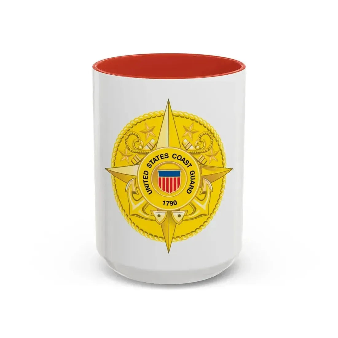 Commandant Staff (U.S. Coast Guard) Accent Coffee Mug 15oz Red - Go Mug Yourself