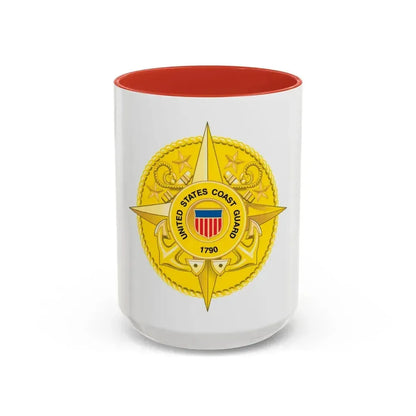Commandant Staff (U.S. Coast Guard) Accent Coffee Mug 15oz Red - Go Mug Yourself