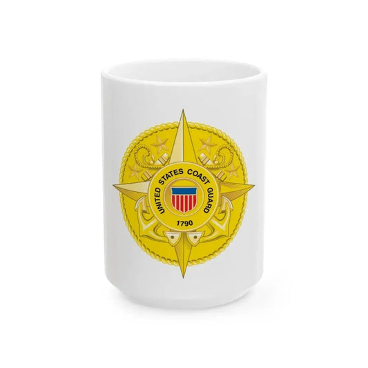 Commandant Staff (U.S. Coast Guard) White Coffee Mug 15oz - Go Mug Yourself