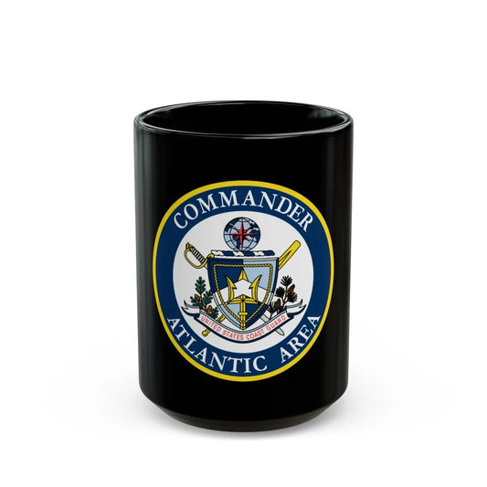 COMMANDER ATLANTIC AREA (U.S. Coast Guard) Black Coffee Mug-15oz-Go Mug Yourself