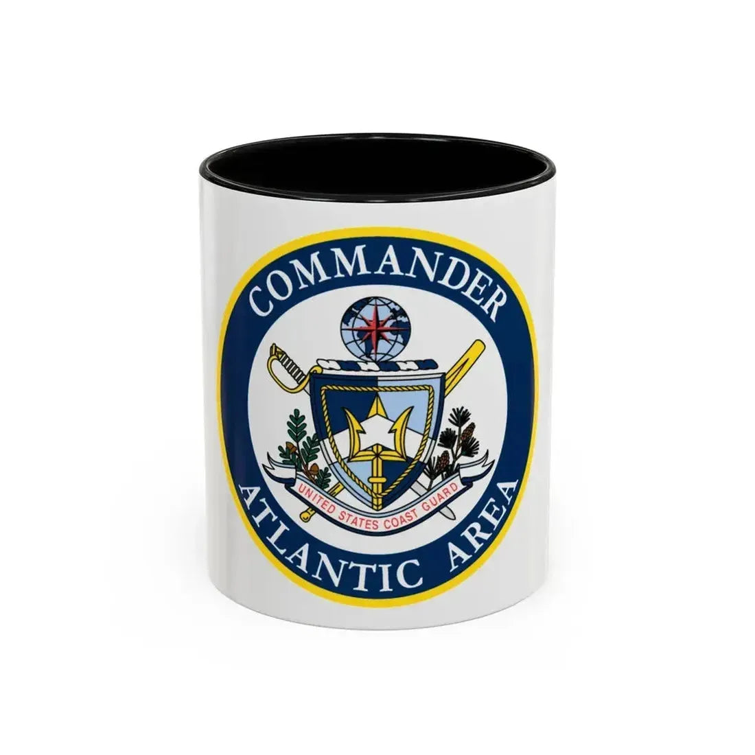 COMMANDER ATLANTIC AREA (U.S. Coast Guard) Accent Coffee Mug 11oz Black - Go Mug Yourself