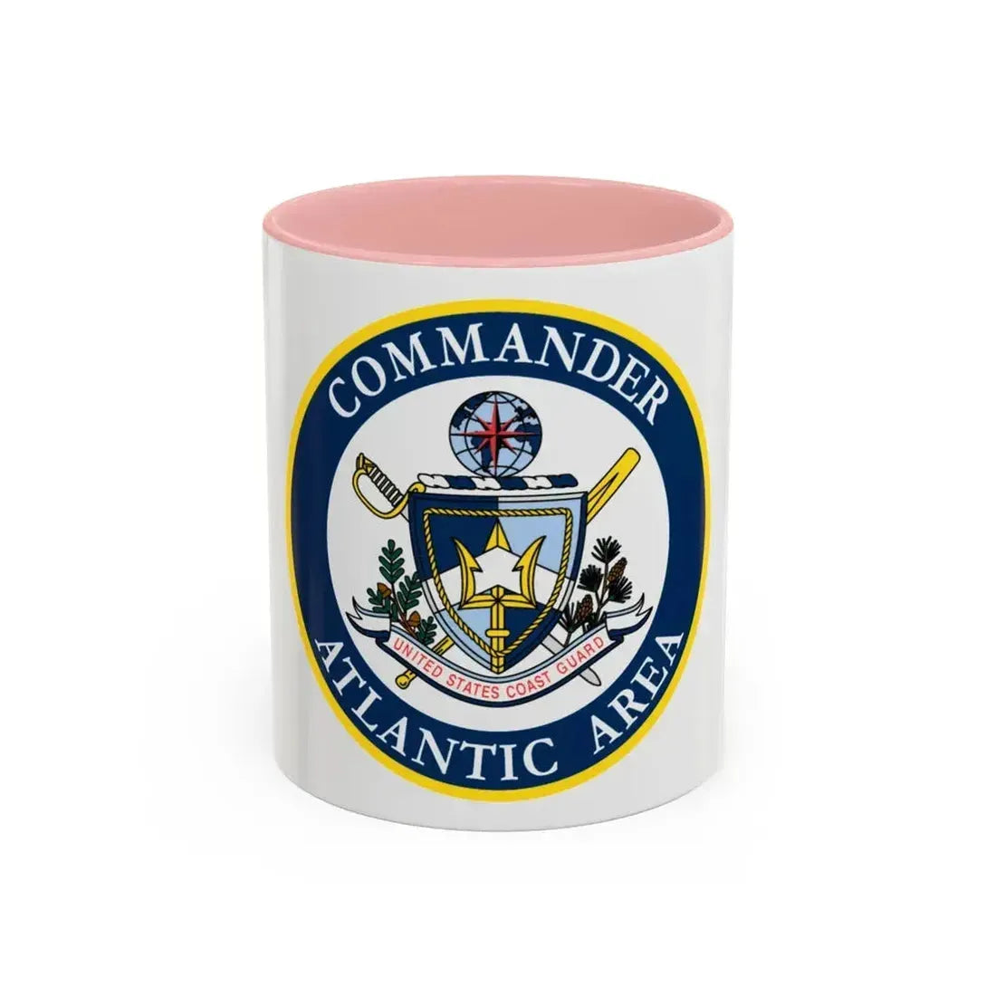 COMMANDER ATLANTIC AREA (U.S. Coast Guard) Accent Coffee Mug 11oz Pink - Go Mug Yourself
