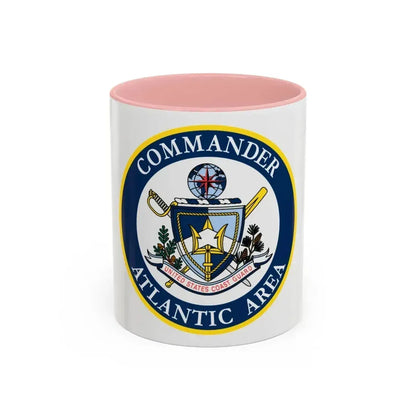 COMMANDER ATLANTIC AREA (U.S. Coast Guard) Accent Coffee Mug 11oz Pink - Go Mug Yourself