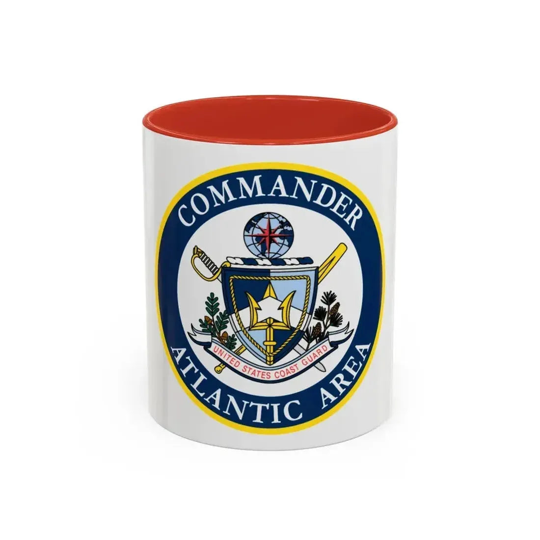 COMMANDER ATLANTIC AREA (U.S. Coast Guard) Accent Coffee Mug 11oz Red - Go Mug Yourself