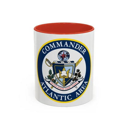 COMMANDER ATLANTIC AREA (U.S. Coast Guard) Accent Coffee Mug 11oz Red - Go Mug Yourself