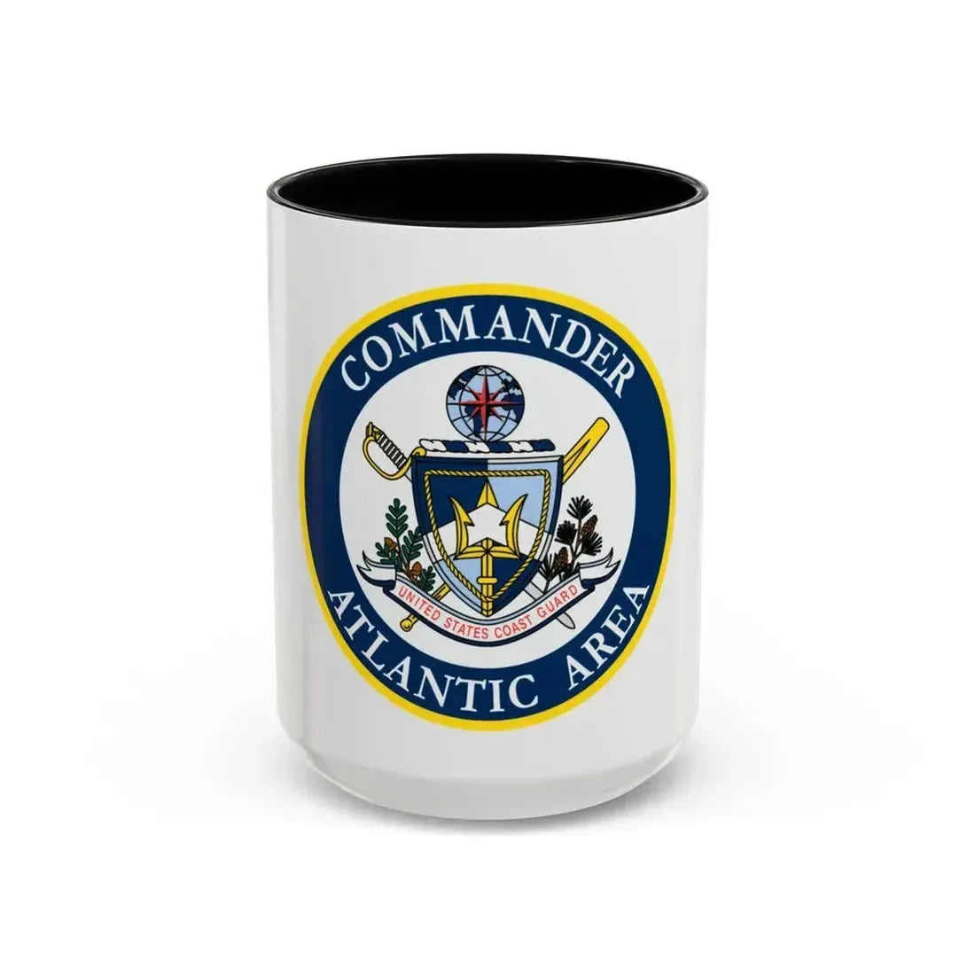 COMMANDER ATLANTIC AREA (U.S. Coast Guard) Accent Coffee Mug 15oz Black - Go Mug Yourself