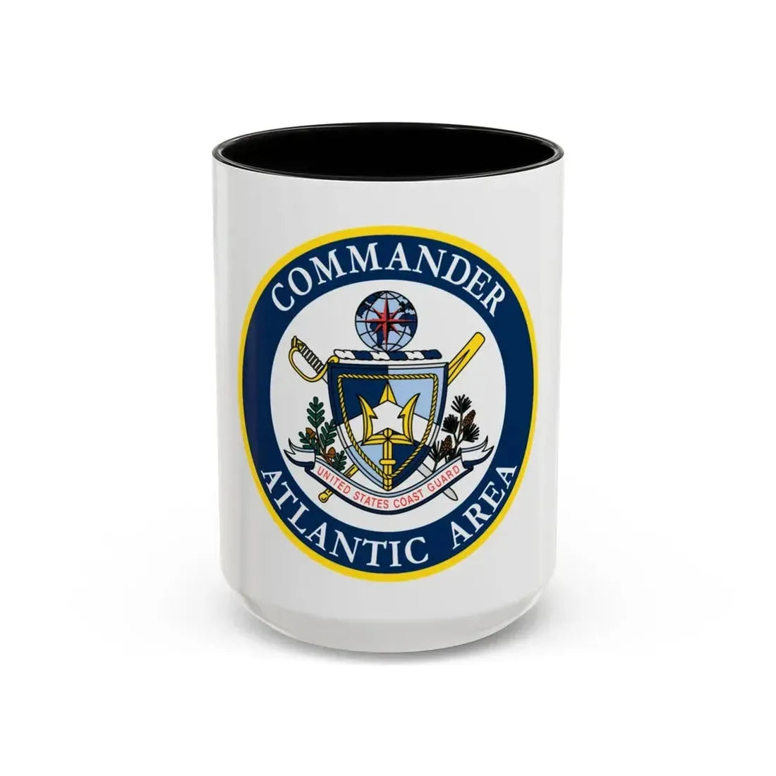 COMMANDER ATLANTIC AREA (U.S. Coast Guard) Accent Coffee Mug 15oz Black - Go Mug Yourself
