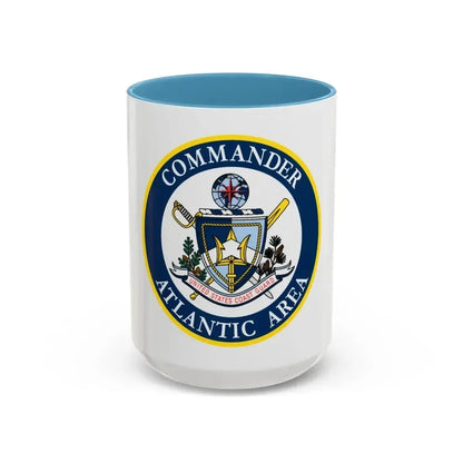 COMMANDER ATLANTIC AREA (U.S. Coast Guard) Accent Coffee Mug 15oz Light Blue - Go Mug Yourself