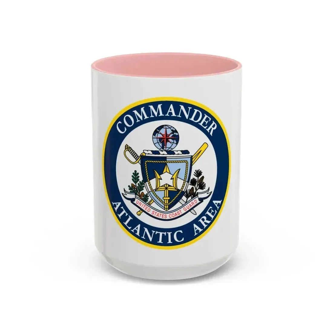 COMMANDER ATLANTIC AREA (U.S. Coast Guard) Accent Coffee Mug 15oz Pink - Go Mug Yourself