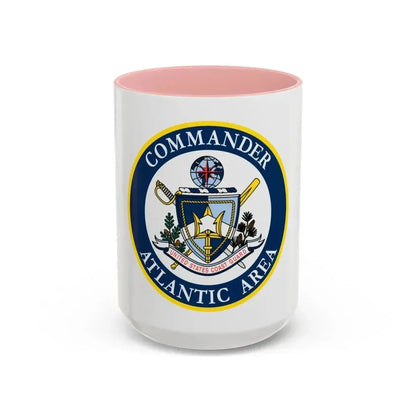 COMMANDER ATLANTIC AREA (U.S. Coast Guard) Accent Coffee Mug 15oz Pink - Go Mug Yourself