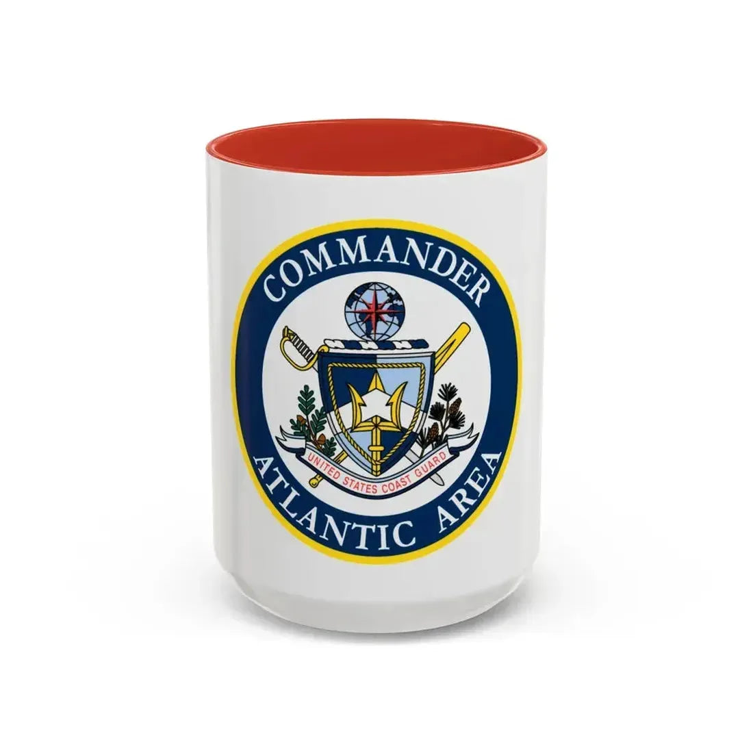 COMMANDER ATLANTIC AREA (U.S. Coast Guard) Accent Coffee Mug 15oz Red - Go Mug Yourself