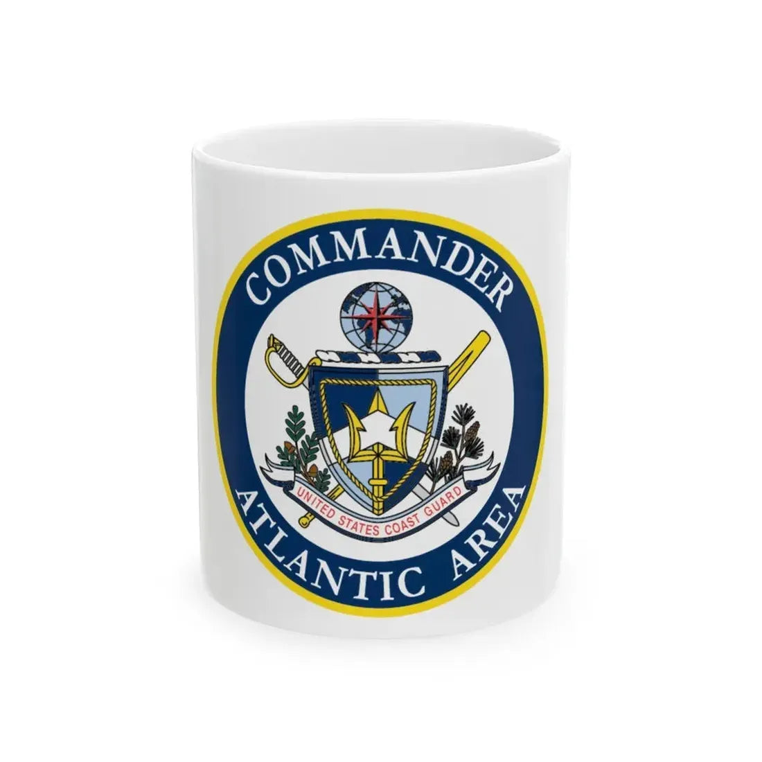 COMMANDER ATLANTIC AREA (U.S. Coast Guard) White Coffee Mug 11oz - Go Mug Yourself