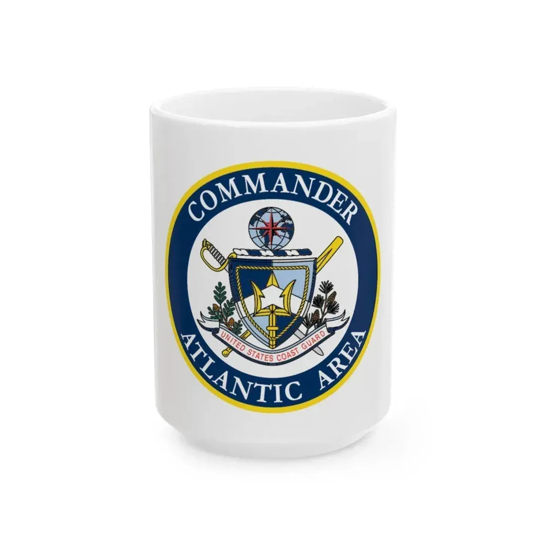 COMMANDER ATLANTIC AREA (U.S. Coast Guard) White Coffee Mug 15oz - Go Mug Yourself