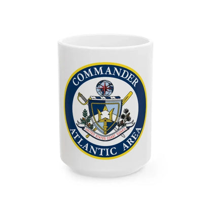 COMMANDER ATLANTIC AREA (U.S. Coast Guard) White Coffee Mug 15oz - Go Mug Yourself