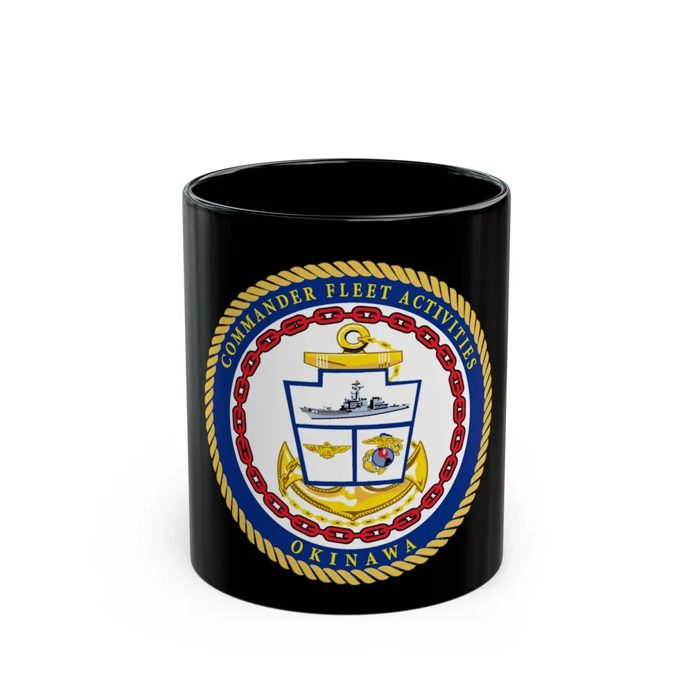 COMMANDER FLEET ACTIVITIES OKINAWA (U.S. Navy) Black Coffee Mug-11oz-Go Mug Yourself