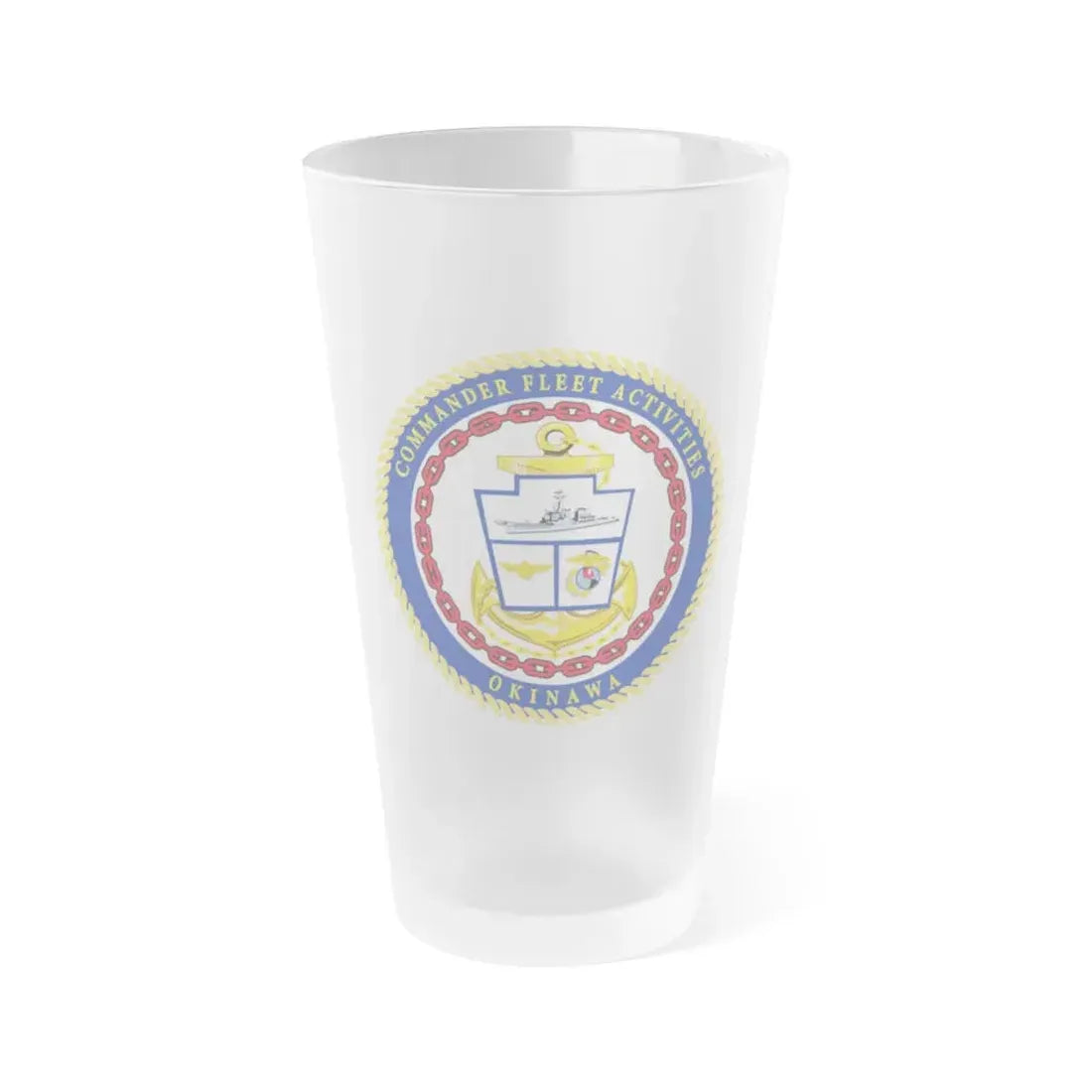 COMMANDER FLEET ACTIVITIES OKINAWA (U.S. Navy) Frosted Pint Glass 16oz Default Title - Go Mug Yourself