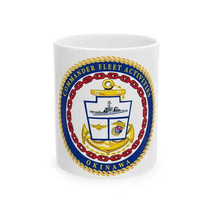 COMMANDER FLEET ACTIVITIES OKINAWA (U.S. Navy) White Coffee Mug 11oz - Go Mug Yourself