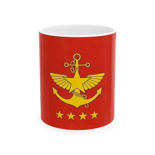 Commander in Chief Army flag of Myanmar (Myanmar) White Coffee Mug 11oz - Go Mug Yourself