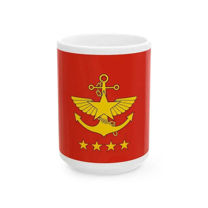 Commander in Chief Army flag of Myanmar (Myanmar) White Coffee Mug 15oz - Go Mug Yourself