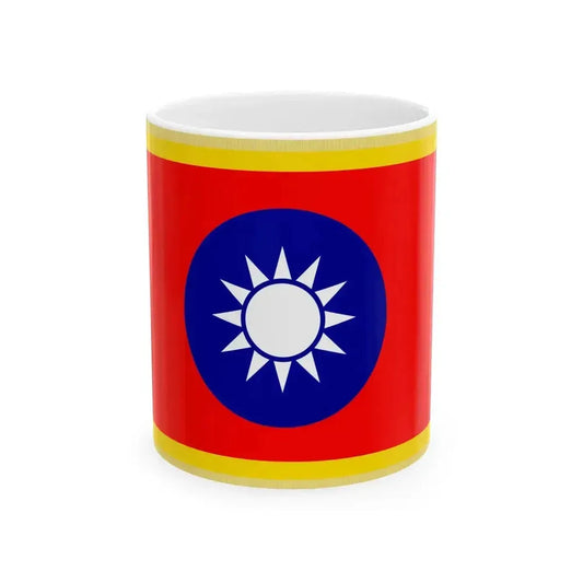 Commander-in-Chief Flag of the Republic of China fringed (China) White Coffee Mug 11oz - Go Mug Yourself