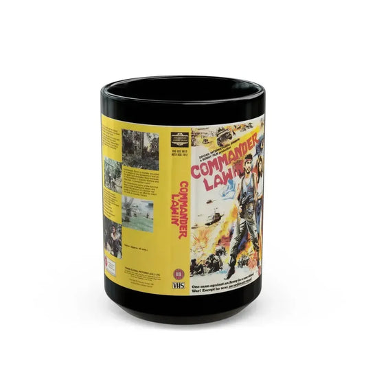 COMMANDER LAWIN (VHS COVER) - Black Coffee Mug 15oz - Go Mug Yourself
