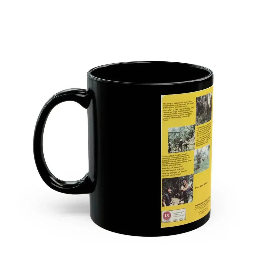 COMMANDER LAWIN (VHS COVER) - Black Coffee Mug - Go Mug Yourself