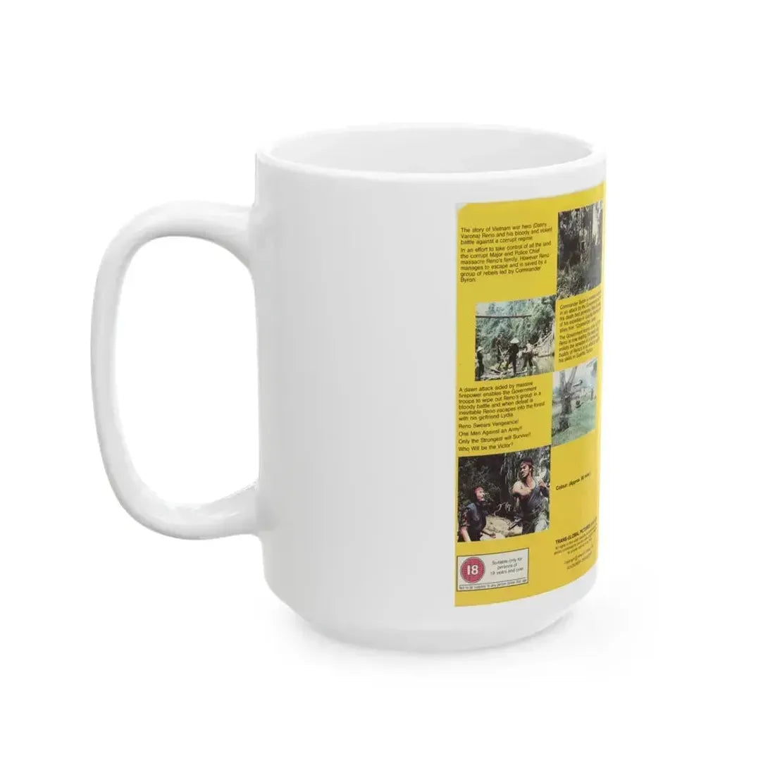 COMMANDER LAWIN (VHS COVER) - White Coffee Mug - Go Mug Yourself