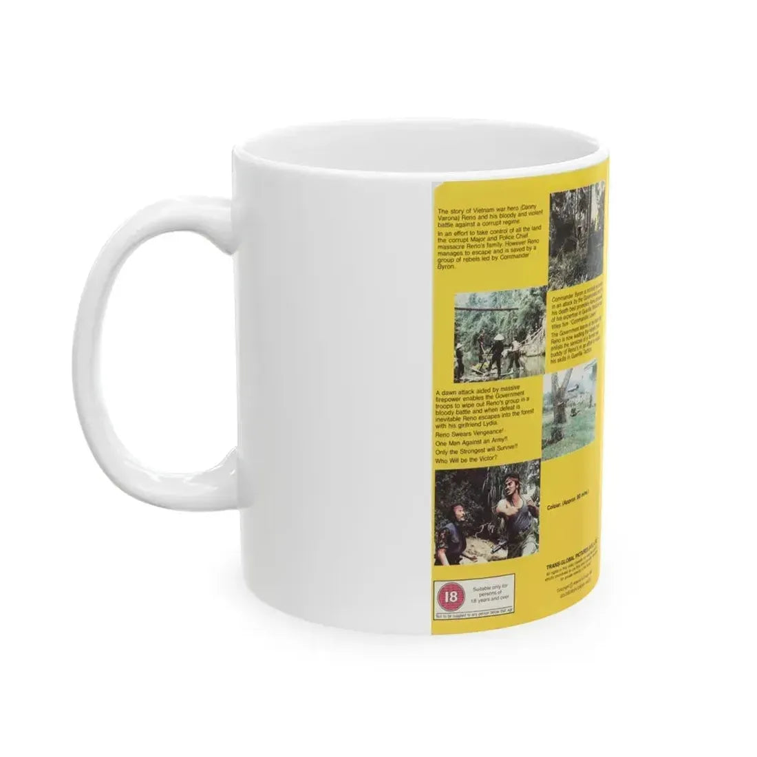COMMANDER LAWIN (VHS COVER) - White Coffee Mug - Go Mug Yourself