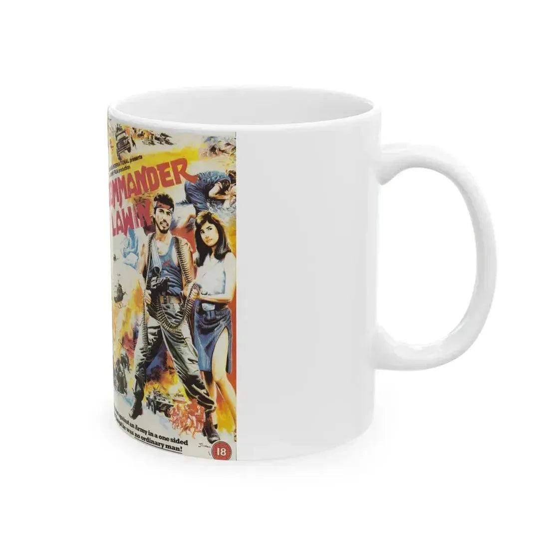 COMMANDER LAWIN (VHS COVER) - White Coffee Mug - Go Mug Yourself
