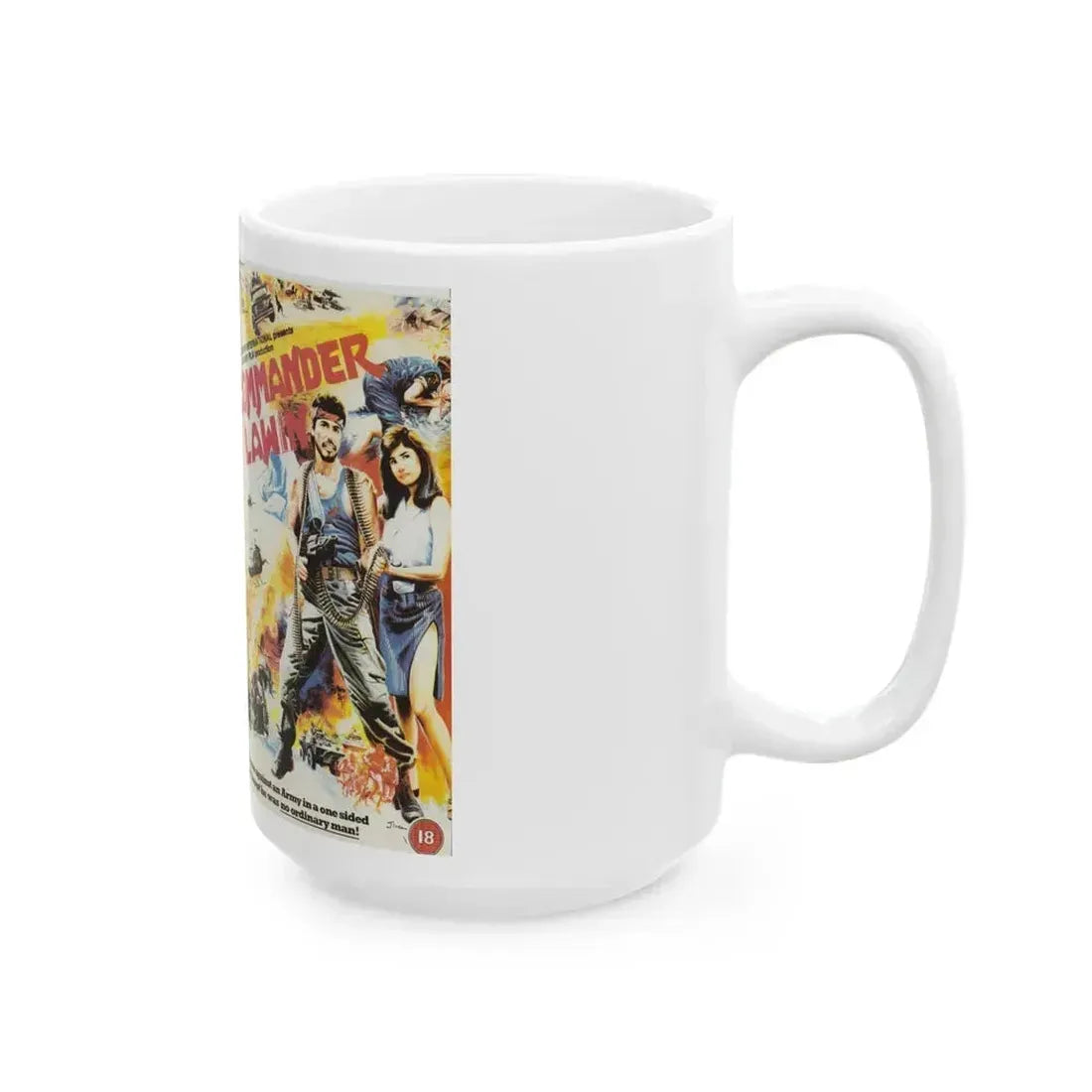COMMANDER LAWIN (VHS COVER) - White Coffee Mug - Go Mug Yourself