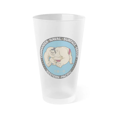 Commander Naval Surface Group West Pacific (U.S. Navy) Frosted Pint Glass 16oz-Go Mug Yourself