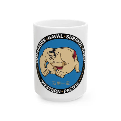Commander Naval Surface Group West Pacific (U.S. Navy) White Coffee Mug 15oz - Go Mug Yourself