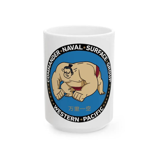 Commander Naval Surface Group West Pacific (U.S. Navy) White Coffee Mug 15oz - Go Mug Yourself