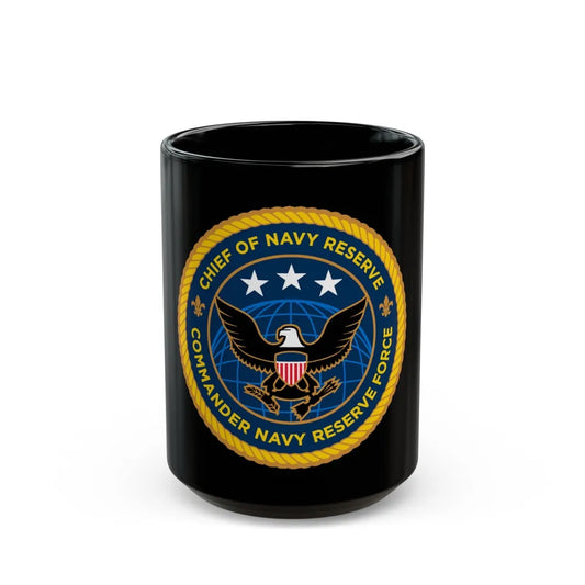 Commander Navy Reserve Force (U.S. Navy) Black Coffee Mug-15oz-Go Mug Yourself