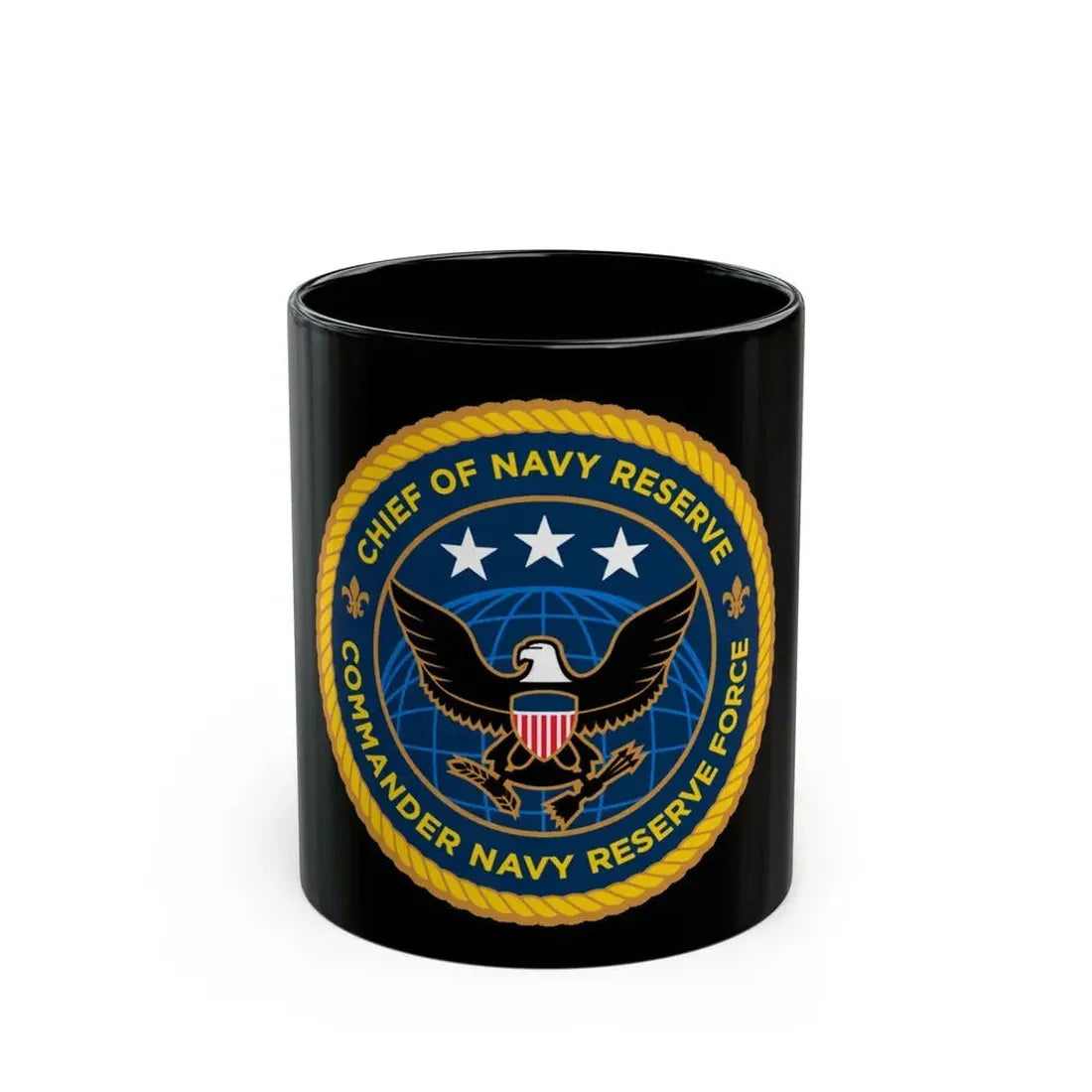 Commander Navy Reserve Force (U.S. Navy) Black Coffee Mug 11oz - Go Mug Yourself